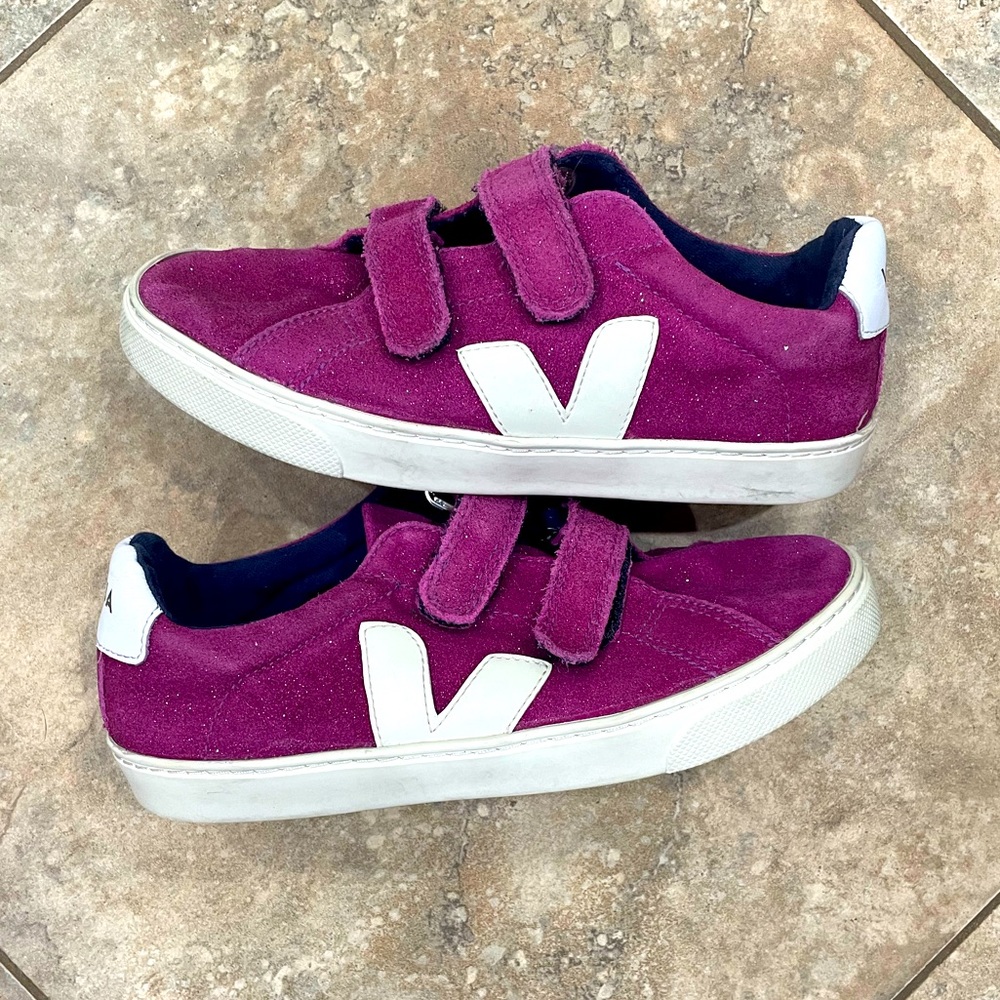 VEJA Esplar Magenta Glitter Sneakers